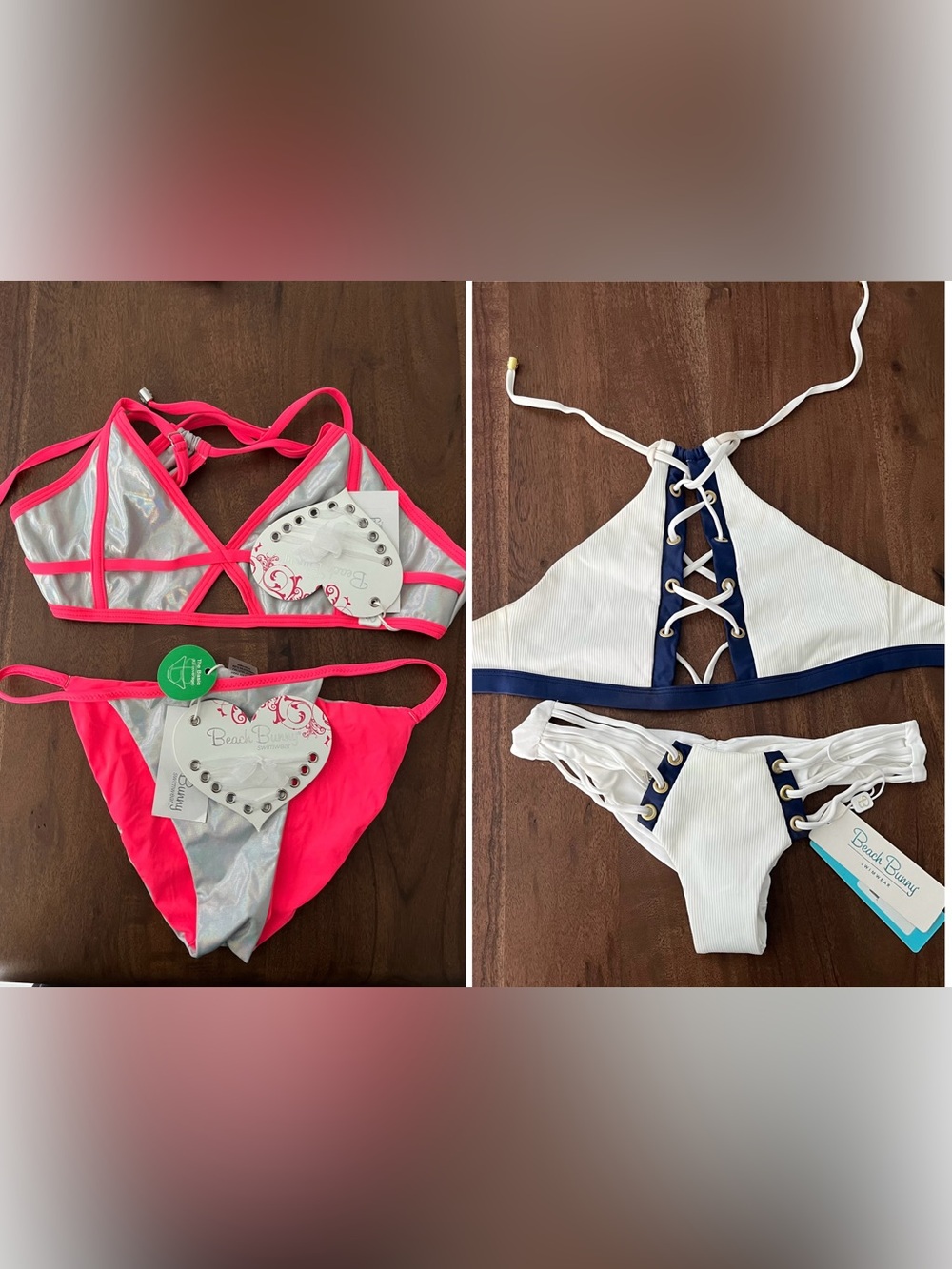Beach Bunny Bikinis NWT -L Top/ M Bottom